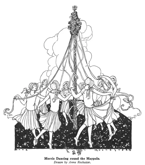 Framed Print : Maypole Dance Print Framed Print : Maypole Dance Print
