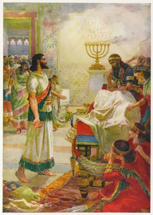 Framed Print : Daniel and Belshazzar at a Feast Print Framed Print : Daniel and Belshazzar at a Feast Print
