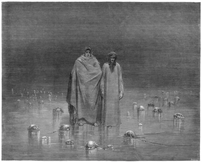 Framed Print : Dante and Virgil in Hell Print Framed Print : Dante and Virgil in Hell Print