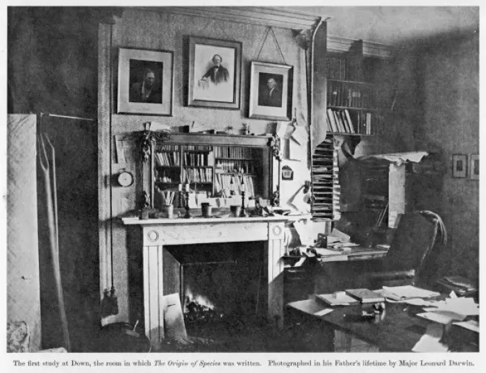 Framed Print : Print of Darwin's Study at Down House