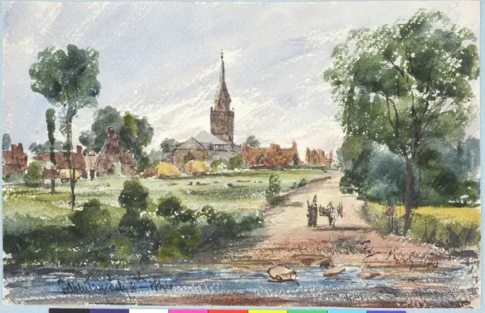 Framed Print : Daventry Print by James Moore, 1846 Framed Print : Daventry Print by James Moore, 1846