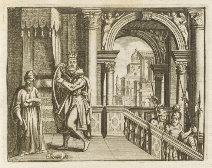 Framed Print : Print of David Repenting Before Nathan Framed Print : Print of David Repenting Before Nathan