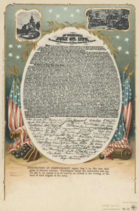 Framed Print : The Declaration of Independence Print, circa 1900 Framed Print : The Declaration of Independence Print, circa 1900
