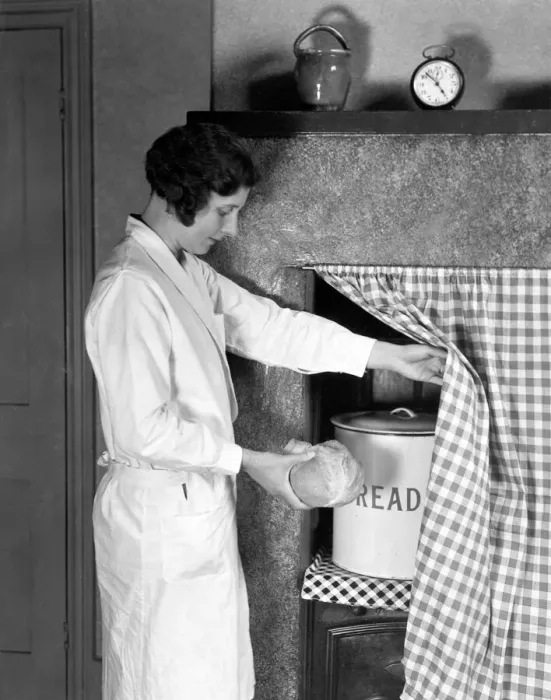 Framed Print : Discreet Bread Bin Print, 1930s Framed Print : Discreet Bread Bin Print, 1930s
