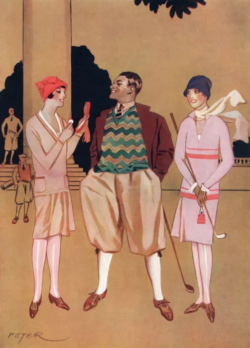 Framed Print : Print of Distinctions with a Difference at Gleneagles, 1927 Framed Print : Print of Distinctions with a Difference at Gleneagles, 1927