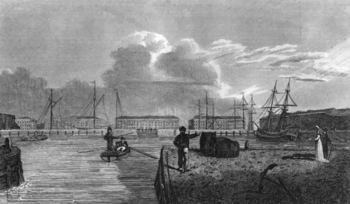 Framed Print : Wapping Docks Print 1800 Framed Print : Wapping Docks Print 1800