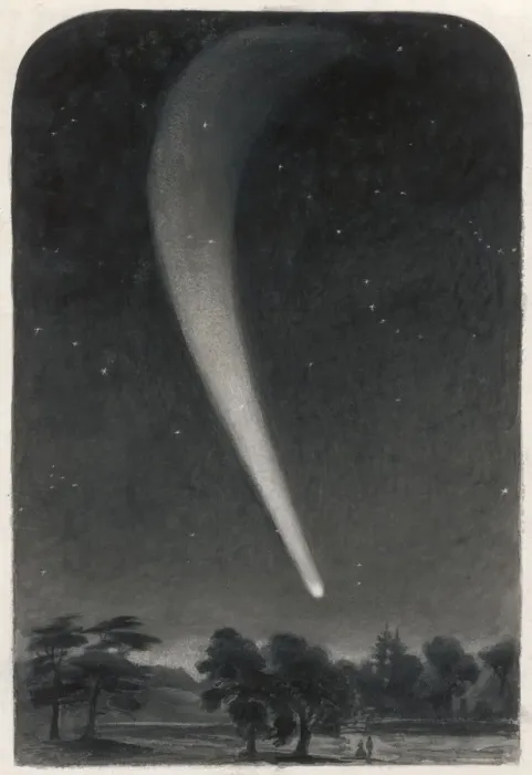 Framed Print : Donati's Comet Print, 1858 Framed Print : Donati's Comet Print, 1858