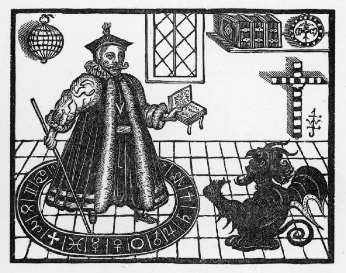 Framed Print : Doctor Faustus Print - Engraved Frontispiece Framed Print : Doctor Faustus Print - Engraved Frontispiece