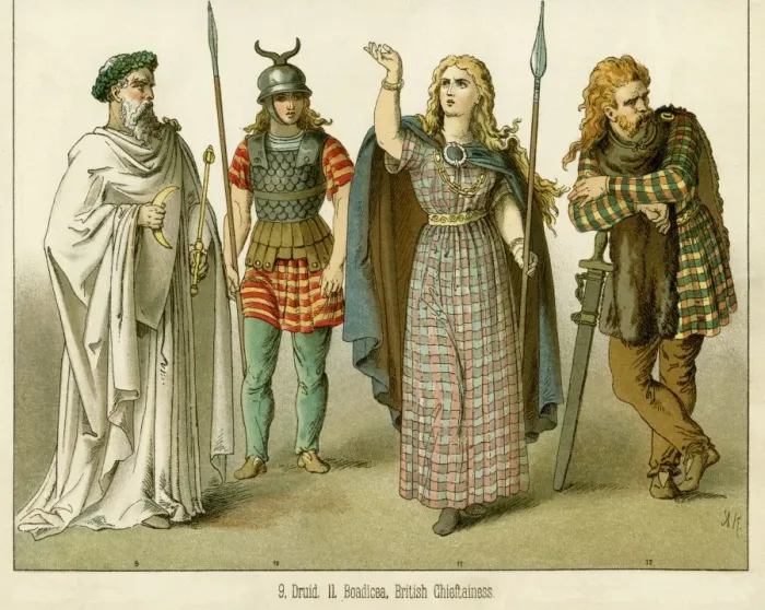 Framed Print : Druid, Boadicea and British Chieftainess Print