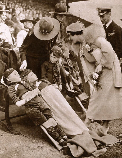 Duchess of York talking to Crippled Cubs - Edinburgh
