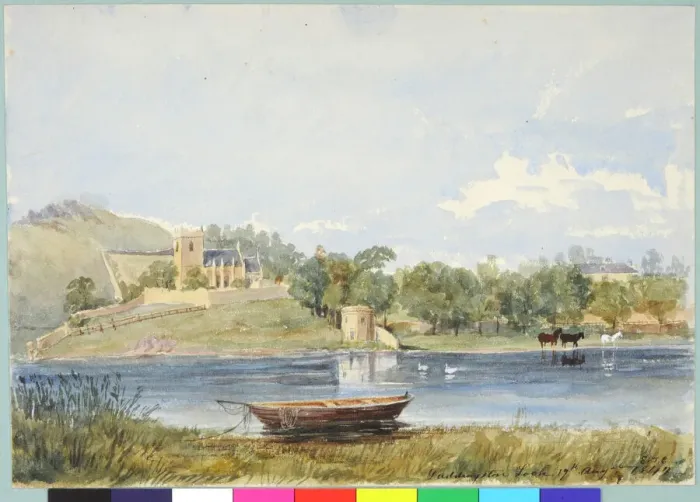 Framed Print : Duddingston Loch Print (1842) by James Moore
