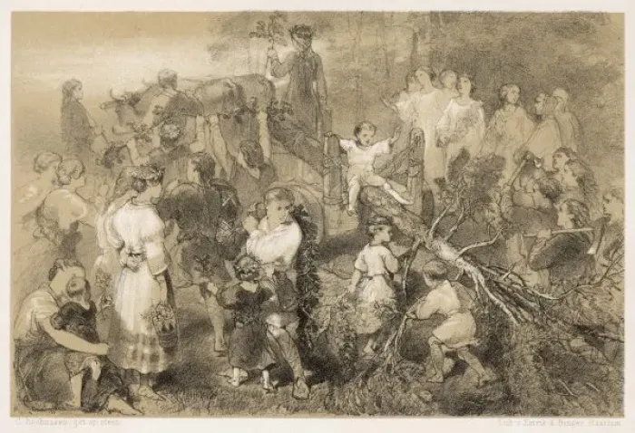 Framed Print : Dutch Maypole Print Framed Print : Dutch Maypole Print