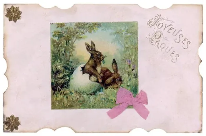 Framed Print : Easter Bunnies Hatching from Eggs Print Framed Print : Easter Bunnies Hatching from Eggs Print