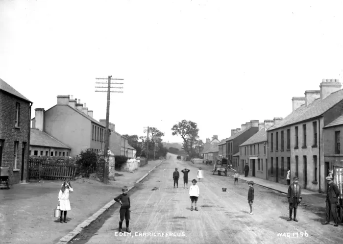 Framed Print : Early 20th Century Print of Carrickfergus Street Scene Framed Print : Early 20th Century Print of Carrickfergus Street Scene