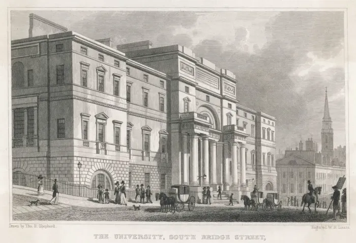 Framed Print : Edinburgh University Print from South Bridge Street Framed Print : Edinburgh University Print from South Bridge Street
