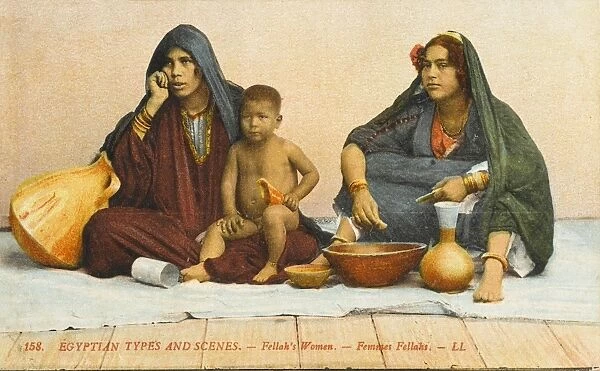 Egyptian Peasant Women and a young boy
