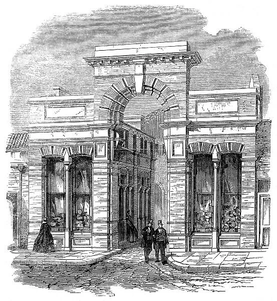 Entrance to the Agricultural Hall, Islington, 1862