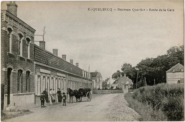 Esquelbecq, France - road outside the station