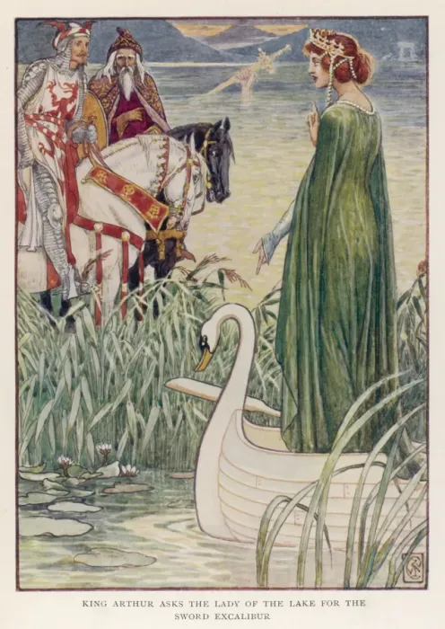 Framed Print : King Arthur Requests Excalibur Print Framed Print : King Arthur Requests Excalibur Print