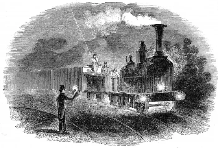 Framed Print : The Express Mail Train Print, 1844 Engraving Framed Print : The Express Mail Train Print, 1844 Engraving