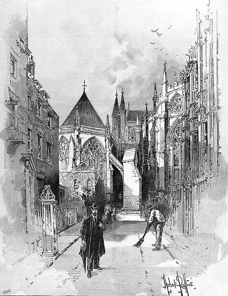 Exterior of Westminster Abbey, London, 1894