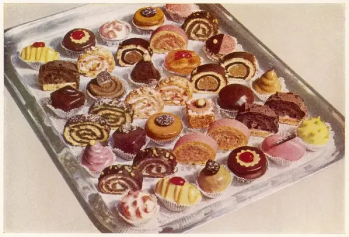 Framed Print : Fancy Pastries Print: Hazelnut Pyramids, Cherry Domes, and More Framed Print : Fancy Pastries Print: Hazelnut Pyramids, Cherry Domes, and More