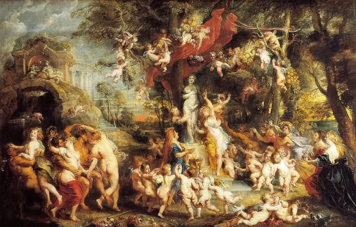 Framed Print : The Feast of Venus Print, 1635-1640, Rubens Framed Print : The Feast of Venus Print, 1635-1640, Rubens