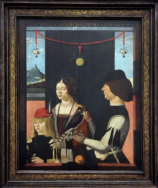 Ferraresischer Maler. Painter, 15th century. Family portrait