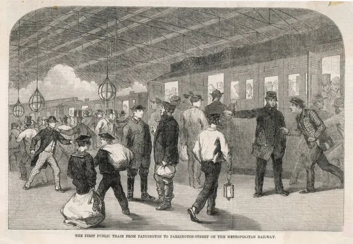 Framed Print : Print of the First Underground Train Framed Print : Print of the First Underground Train