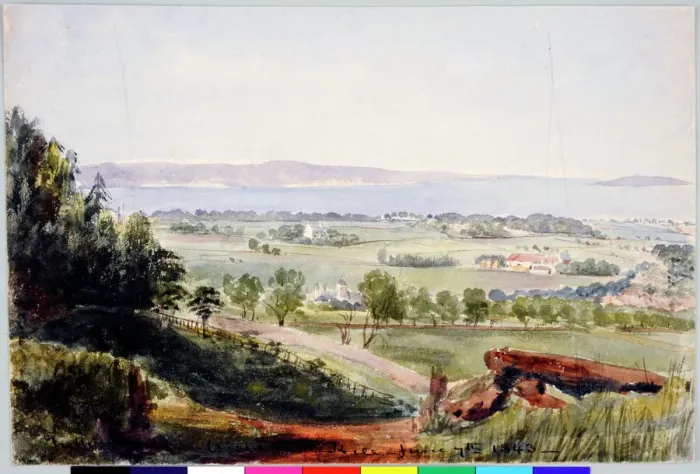 Framed Print : Firth of Forth Print from Corstorphine Hill (1843) Framed Print : Firth of Forth Print from Corstorphine Hill (1843)
