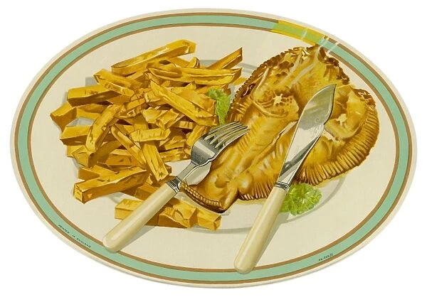 Fish & Chips on a Plate