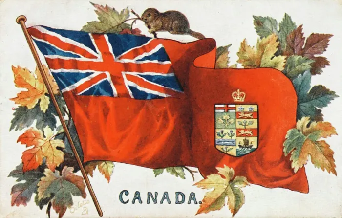 Framed Print : Print of the Flag of Canada with Provincial Insignia and British Crown Framed Print : Print of the Flag of Canada with Provincial Insignia and British Crown