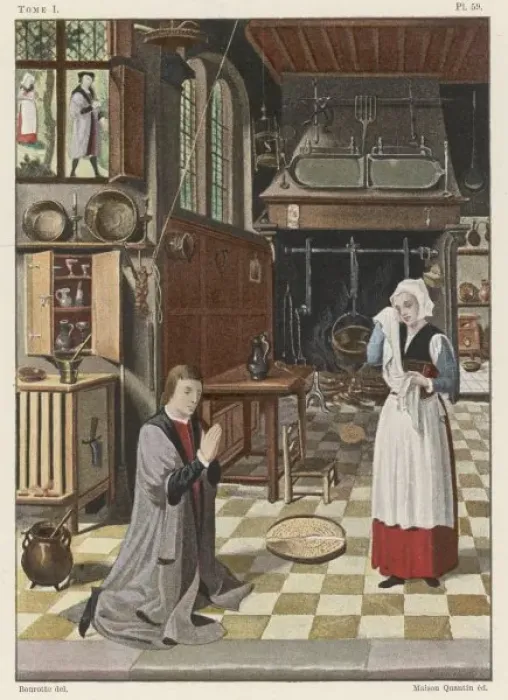 Framed Print : Flemish Kitchen C16 Print