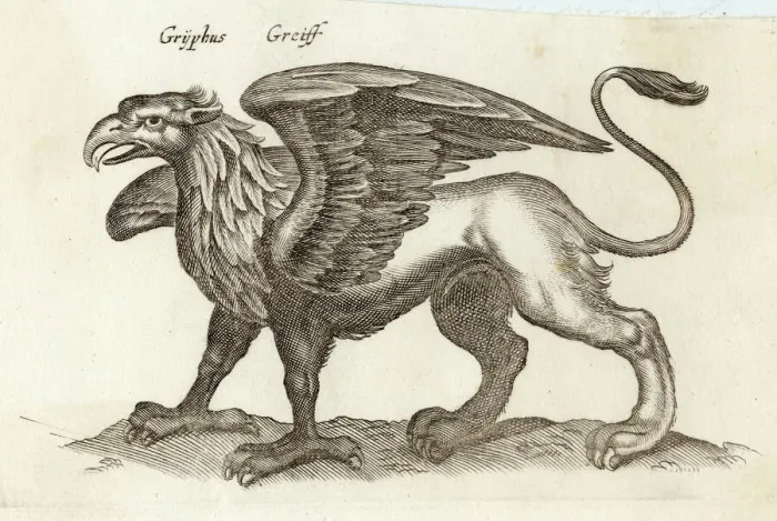 Framed Print : Folklore Gryphon Print Framed Print : Folklore Gryphon Print