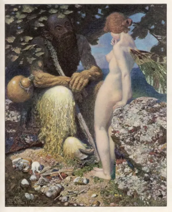 Framed Print : Pan and Psyche Print: Consultation Framed Print : Pan and Psyche Print: Consultation
