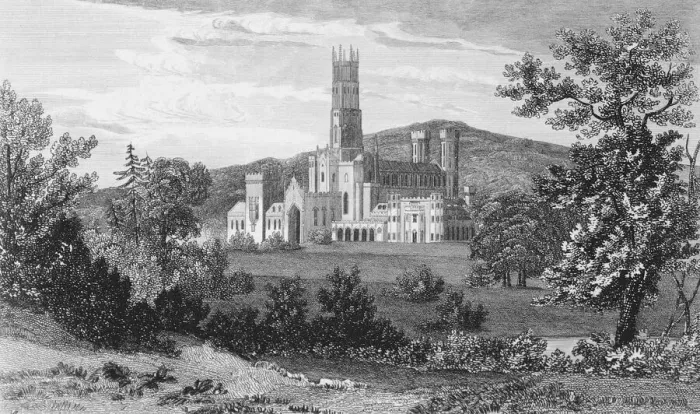 Framed Print : Fonthill Abbey Print, 1822 Framed Print : Fonthill Abbey Print, 1822