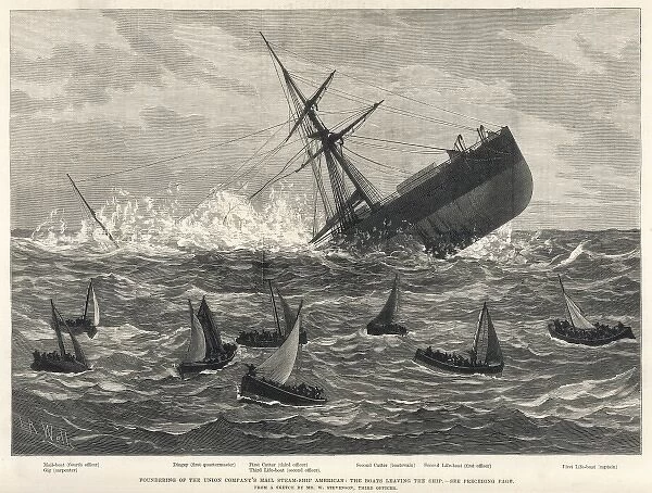 Foundering of the Union Companys Mail Steam-Ship American