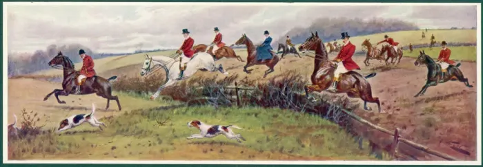 Framed Print : Fox Hunting Print in Full Cry Framed Print : Fox Hunting Print in Full Cry
