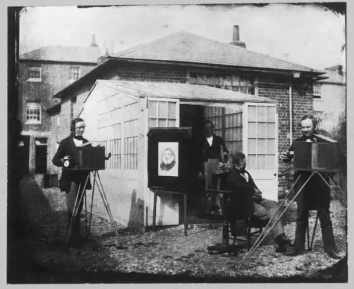 Framed Print : Fox Talbot Studio Print: A Reading Scene Framed Print : Fox Talbot Studio Print: A Reading Scene