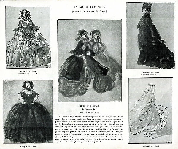French female fashions, Second Empire, Constantin Guys