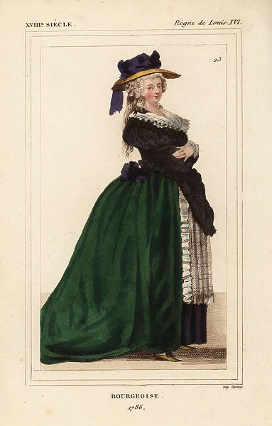 French womens fashions of 1786 (bourgeois)