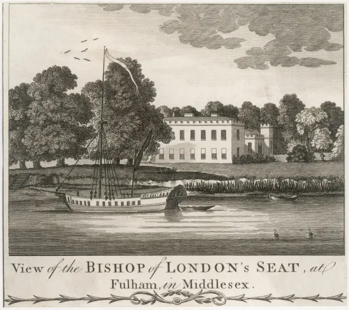 Framed Print : Fulham Palace View Print, Middlesex 18th Century Framed Print : Fulham Palace View Print, Middlesex 18th Century