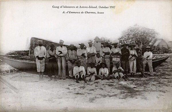 Gang of Labourers - Astove Island, Cosmoledo Group
