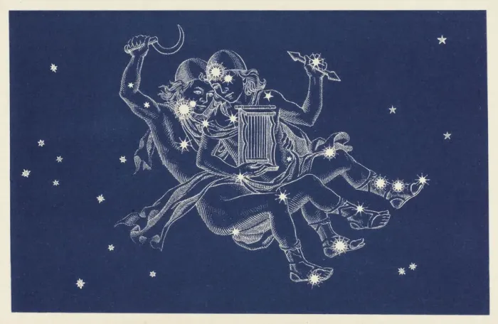 Framed Print : Gemini Constellation Print Framed Print : Gemini Constellation Print
