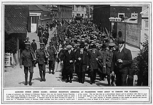 German reservists arrested at Folkestone, August 1914, WW1