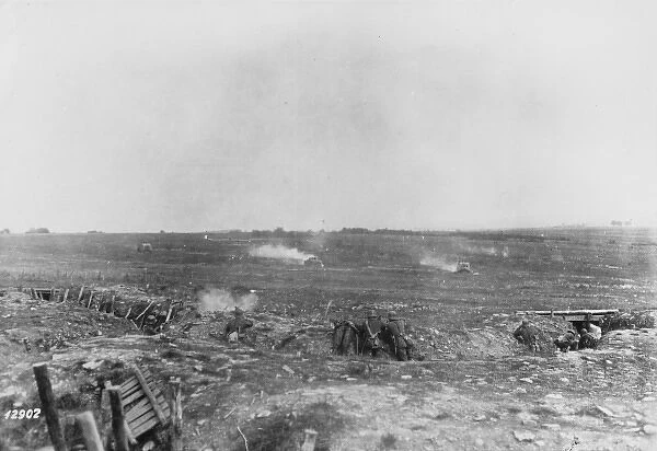 German tank attack WWI