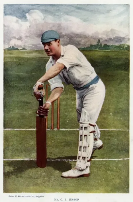 Framed Print : Gilbert Jessop Cricket Print Framed Print : Gilbert Jessop Cricket Print