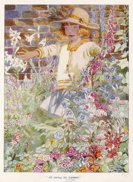 Girl Among Flowers 1922