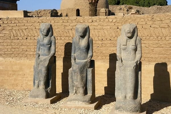 Goddess Sekhmet statues. Egypt