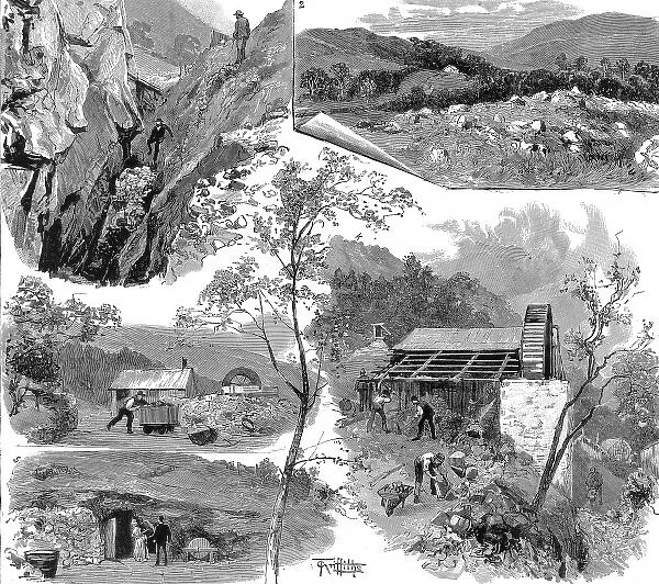 Gold Mining at Gwynfynnydd, North Wales, 1888